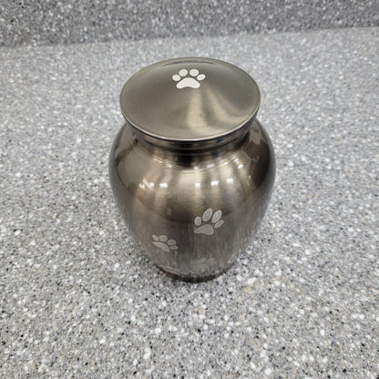 Stainless Steel Paw Print Urn